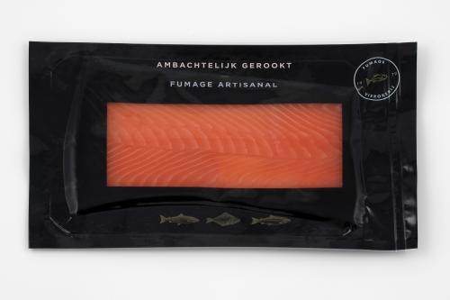 Artisanaal gerookte zalm Langgesneden 100 gr (zw)_0.JPG